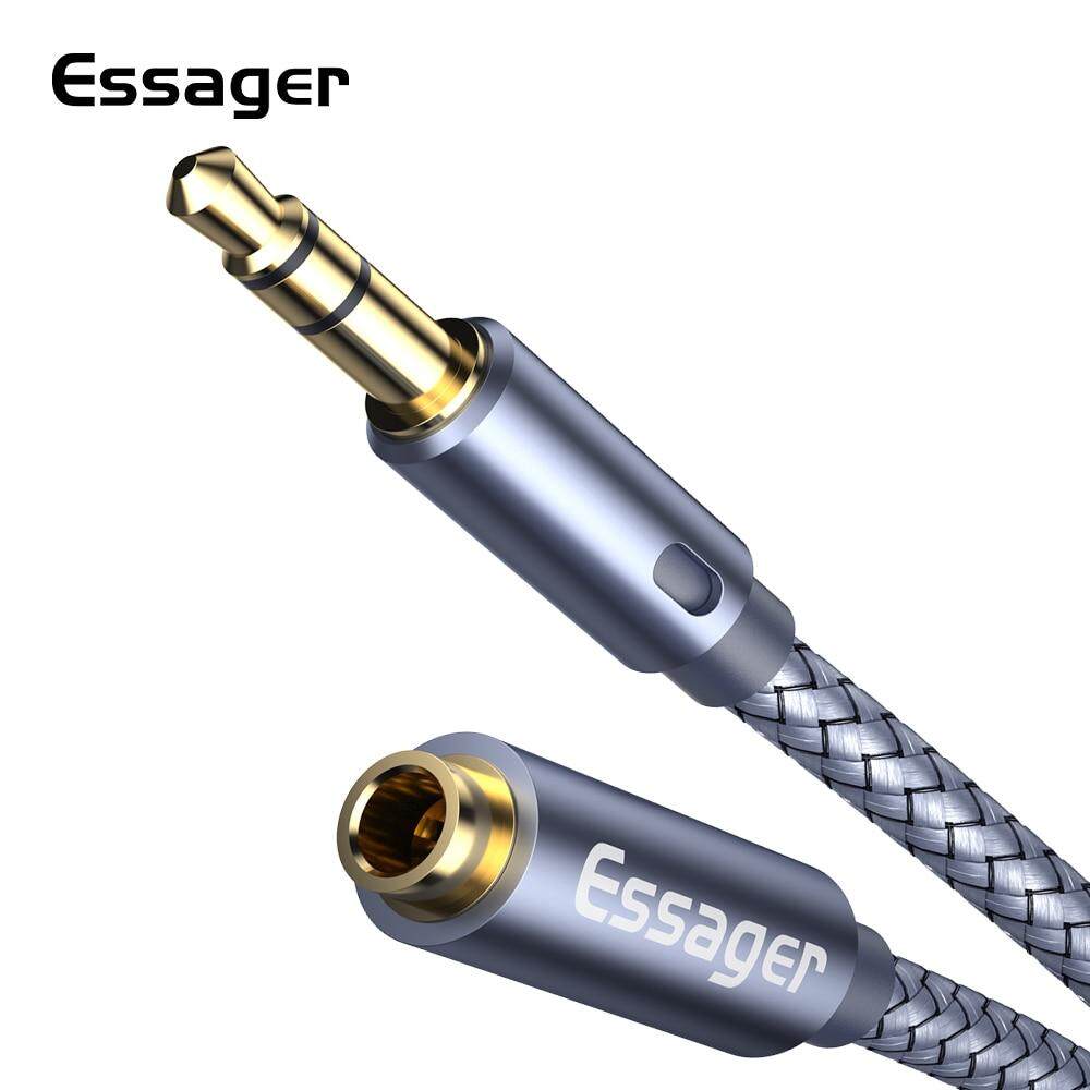 Essager 1m/2m/5m Aux Cable Jack 3.5 mm Audio Extension Cable for Headphone 3.5 Jack Splitter Speaker Cable For Headphone Extender Cord